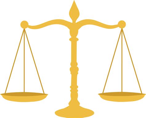 Golden Legal Scales - Free Clip Art