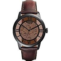 Buy Fossil Men Leather Townsman Analog Black Dial Watch-Me3155, Brown ...