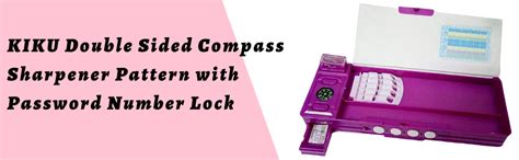 KIKU Double Sided Compass Sharpener Pattern with Password Number Lock ...