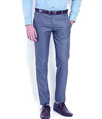 Buy AD & AV Men's Formal Trouser (GDBLUE_130_AA28) - Blue - 28 at Amazon.in