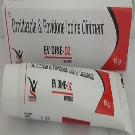 Ev dine oz ointment - Ornidazole & Povidone lodine Ointment - Orange ...