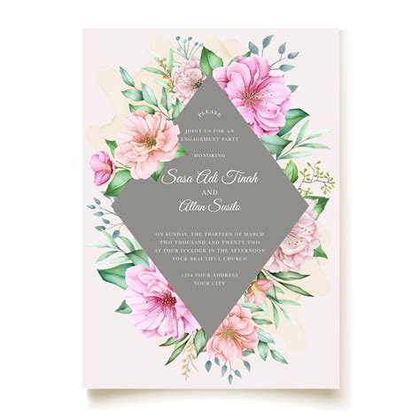 Flowers wedding card design Images - Free Download on Freepik