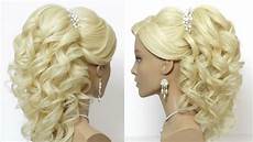 Prom And Wedding Hairstyles by Wedding Prom Hairstyle For Hair With Curls Tutorial Prom And Wedding Hairstyles