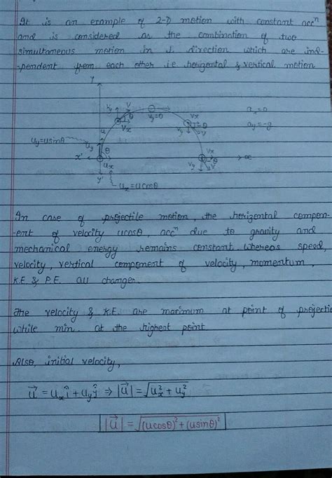 give formula for projectile motion - Brainly.in
