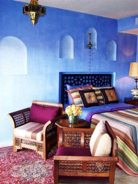 moroccan bedroom ideas blue