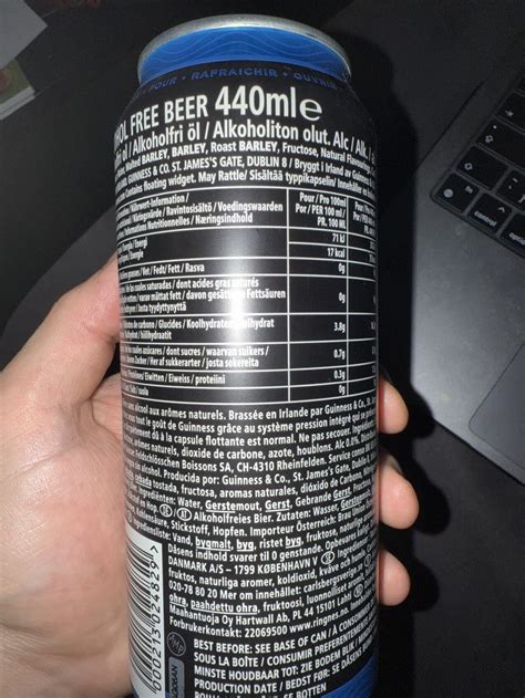 Guinness 0.0 Nutritional Information - NutritionFactsHub.com