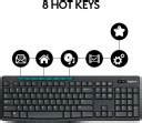 Logitech WIRLESS KEYBORD OR MOUSE COMBO MK275 Wireless Standard Desktop ...