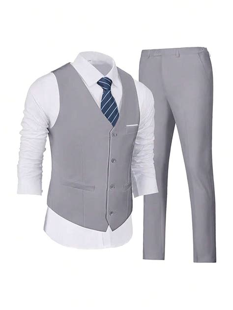 Conjunto de 3 piezas elegante para caballero - Chaleco, pantalones ...