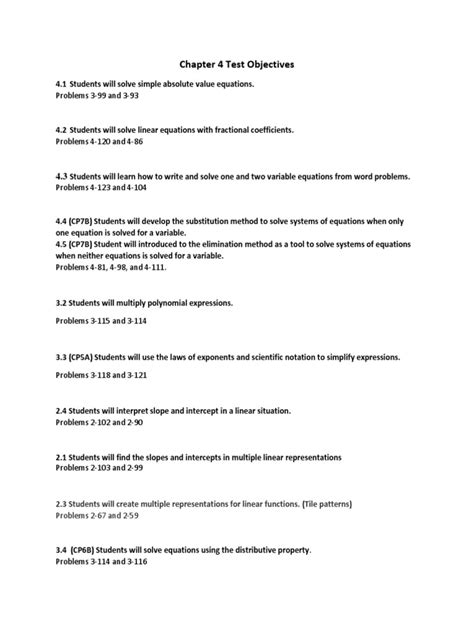 Image result for Lesson Objective for Chapter Test