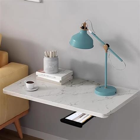 QARA 16X24 Inch Solid Wood Wall Mounted Folding Round Corner Study ...