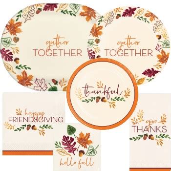 Fall Festivities Paper Plates and Napkins: Party at Lewis Elegant Party Supplies, Plastic ...