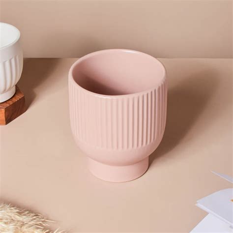 Dusky Pink Glazed Pot Online - Premium Vase | Nestasia