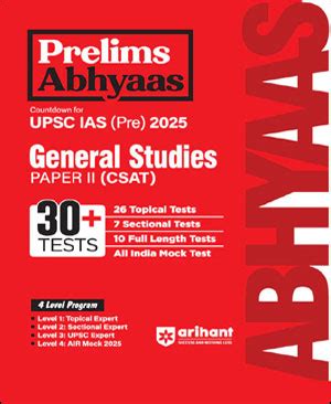 Arihant-Prelims Abhyaas-UPSC General Studies Paper -2-CSAT-2025 Test 30 ...