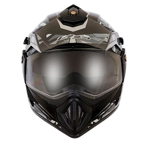 Vega Off Road D/V Camo Dull Black Silver Helmet | Shop Helmets at ...