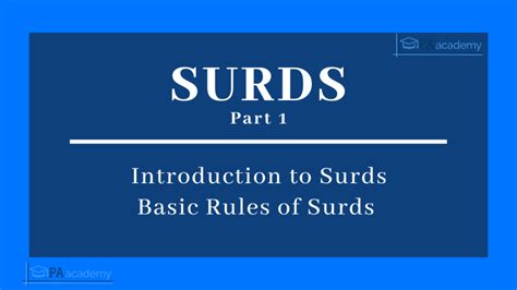 Surds Introduction 的图像结果