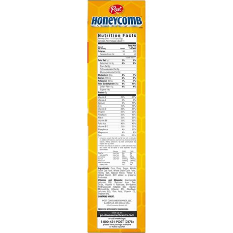 Honeycomb Cereal Nutrition Facts