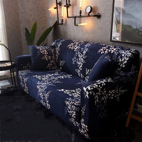 Universal Stretchable Sofa Cover-Indigo Twix – House of quirk