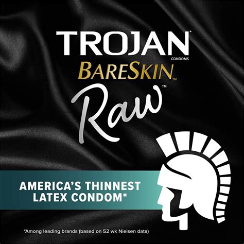 TROJAN BARESKIN RAW 3 Count Condoms - Paradise Marketing