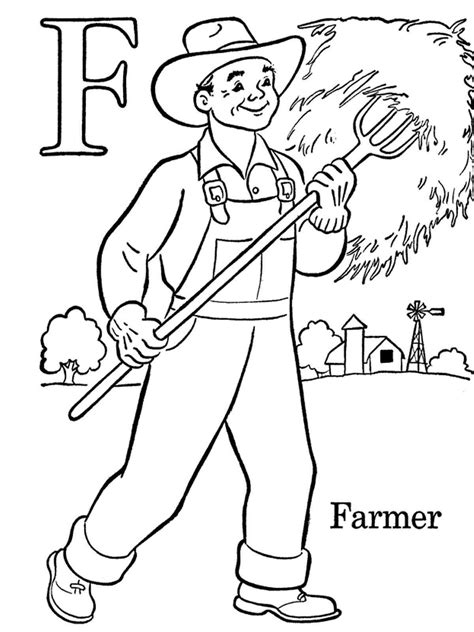 Farmer coloring pages