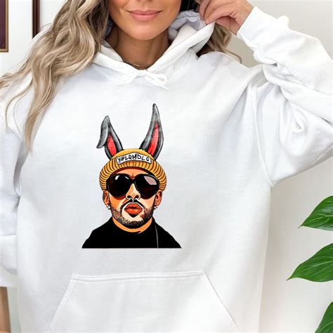 Bad Bunny Hoodie Trendy Streetwear Pullover Rabbit Rhythm Music Lover's ...