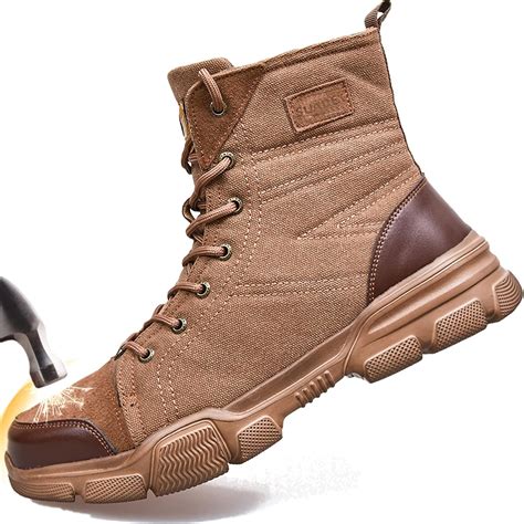 SUADEX Steel Toe Boots for Men Military Work Boots India | Ubuy