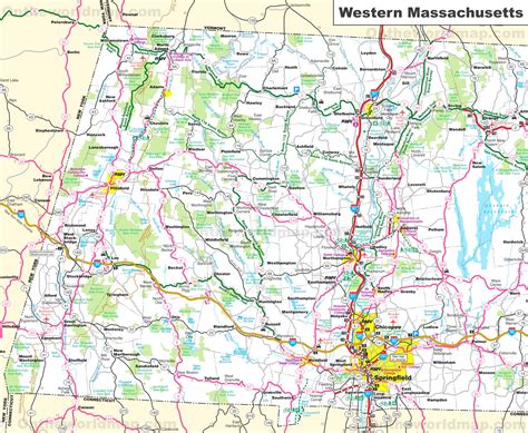 Map of Western Massachusetts - Ontheworldmap.com