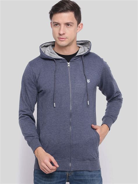 Buy ONN Men Blue Hooded Sweatshirt - Sweatshirts for Men 19487968 | Myntra