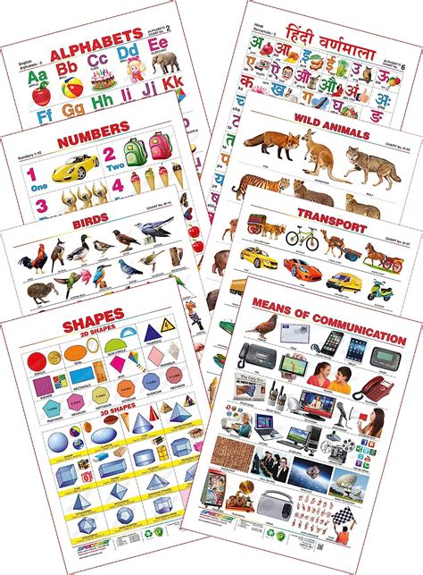 Spectrum Educational Mini Wall Chart (Set of 8) : Set 10 ( English ...
