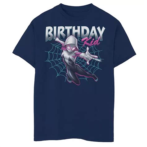 Boys Marvel Spider-Man Spider-Gwen Birthday Kid Graphic Tee