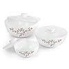 Buy CELLO Opalware Twilight Floral Mixing Bowl Set with Lids, Set of 3 ...