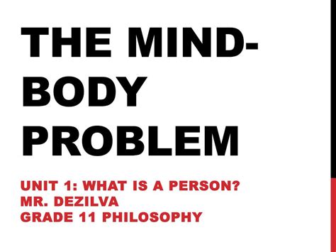 Image result for The Mind Body Problem Explained
