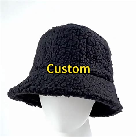 Wholesale Custom Furry Bucket Hat Unisex Blank Fisherman Hat Winter ...