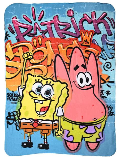 Buy Spongebob Squarepants Soft Throw Blanket 45 x 60 Patrick Starfish ...