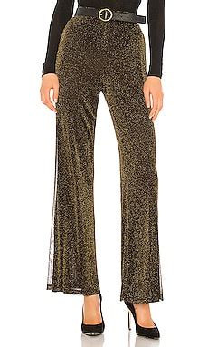 Lovers and Friends Spencer Pant in Black & Gold | REVOLVE