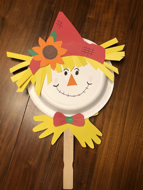 Paper plate scarecrow craft for kids free template – Artofit