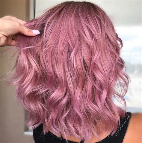 Dusty Pink Hair, Hair Color Pink, Hair Dye Colors, Hair Inspo Color ...