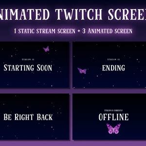 Buy Animated Twitch Screens, Starting Soon, Stream is Ending, Be Right ...