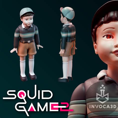3D file Cheol-Su Squid Game Robot Doll | Young-Hee - Male partner ...