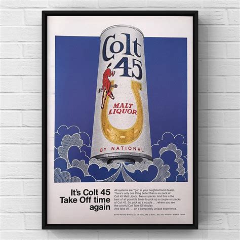 Vintage 1960s Colt 45 Liquor Beer Alcohol Bar 60s Magazine Page Ad ...