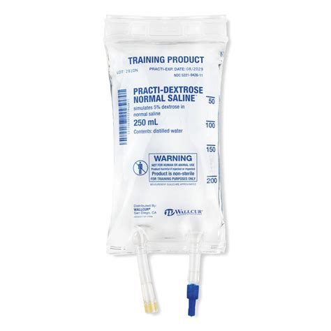 Practi-Dextrose Normal Saline 250mL I.V. Solution Bag (×1) | 1024800 ...