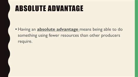 Absolute Advantage Definition