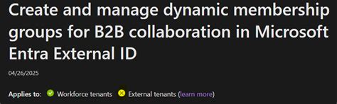 Will Microsoft Entra External ID support Dynamic Groups - Microsoft Q&A