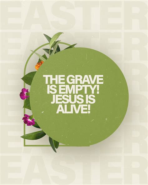 The grave is empty. Jesus is alive! Easter. - Sunday Social