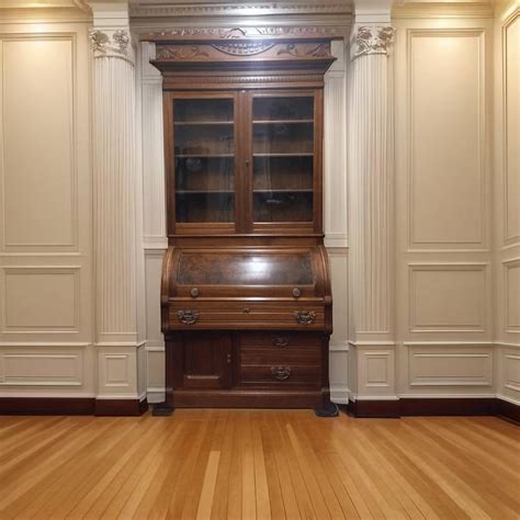 Antique Victorian Secretary Desk, Cylinder Roll Desk