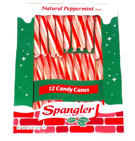 Christmas Candy Canes Spangler Red and White Peppermint 12ct box ...
