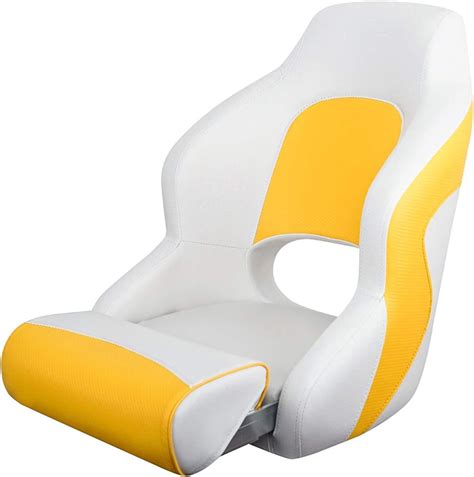 Buy MSC Captain Boat Seat WhiteYellow Online India | Ubuy