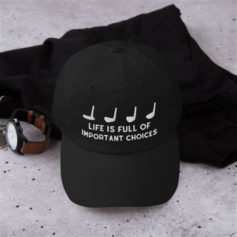 Funny Golf Hat, Life is Full of Important Choices Hat, Golf Club Dad ...