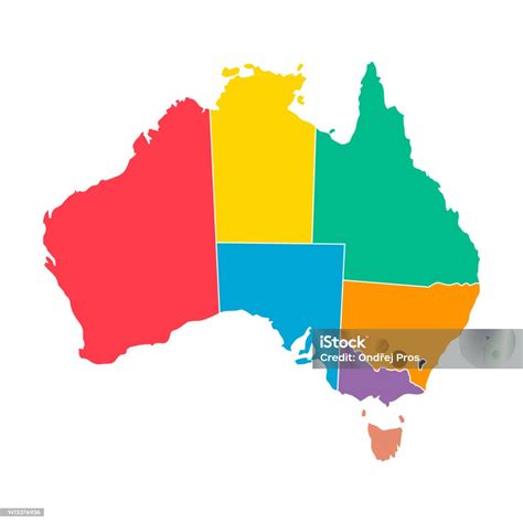 Ikon Peta Australia Konsep Kosong Geografi Ilustrasi Vektor Latar Belakang Grafis Terisolasi ...