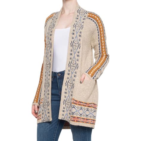 Lucky Brand Border Cardigan Sweater (For Women)