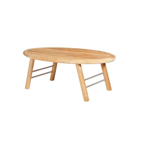Charlotte town Nature Teak Oval Outdoor Coffee Table - Nania Living